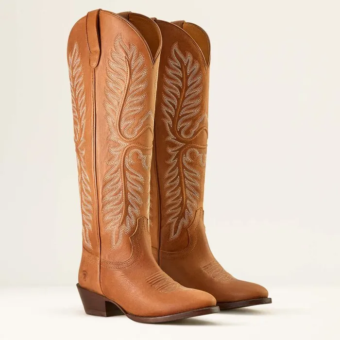 Women Western Boots Ariat Belle Stretchfit Western Boot Light Acorn Women Western Boots Ariat Belle Stretchfit Western Boot Light Acorn