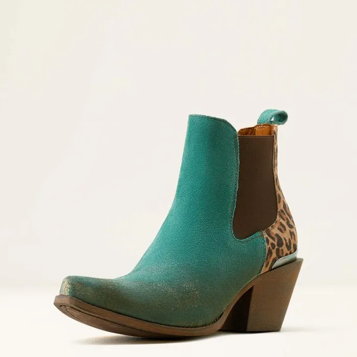 Women Western Boots Ariat Bradley Western Boot Peacock Tealtan Leopard