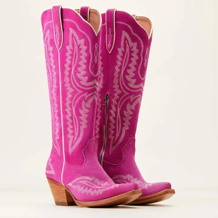 Women Western Boots Ariat Casanova Western Boot Haute Pink Suede Women Western Boots Ariat Casanova Western Boot Haute Pink Suede
