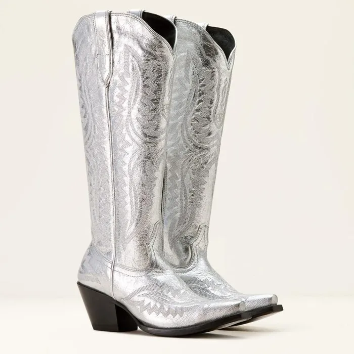Women Western Boots Ariat Casanova Western Boot Silver Shine Women Western Boots Ariat Casanova Western Boot Silver Shine