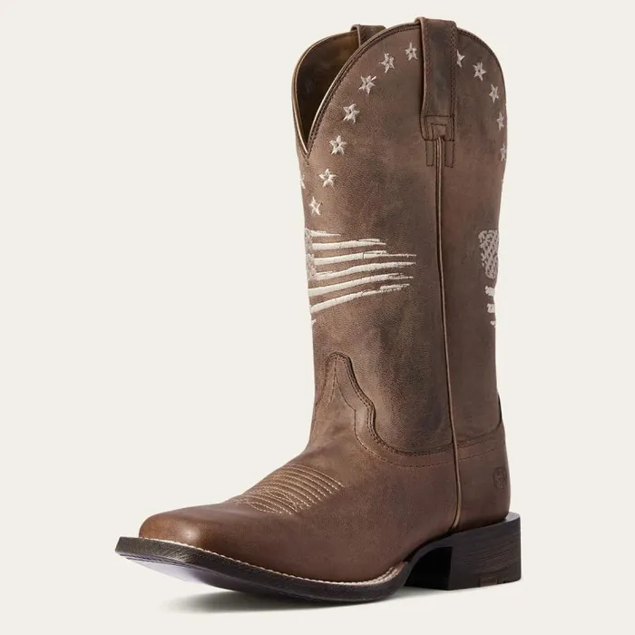 Women Western Boots Ariat Circuit Patriot Western Boot Weathered Tan