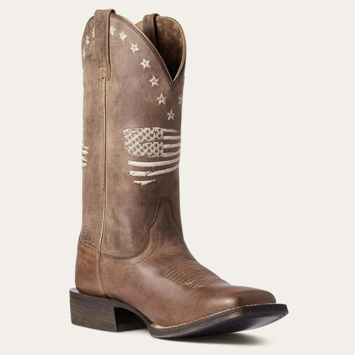 Women Western Boots Ariat Circuit Patriot Western Boot Weathered Tan Women Western Boots Ariat Circuit Patriot Western Boot Weathered Tan