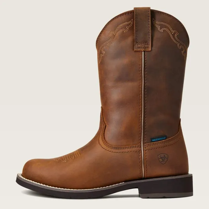 Women Western Boots Ariat Delilah Round Toe Waterproof Western Boot Distressed Brown Women Western Boots Ariat Delilah Round Toe Waterproof Western Boot Distressed Brown