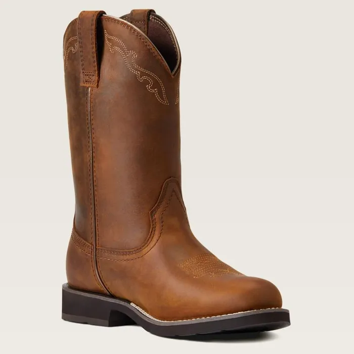 Women Western Boots Ariat Delilah Round Toe Waterproof Western Boot Distressed Brown Women Western Boots Ariat Delilah Round Toe Waterproof Western Boot Distressed Brown