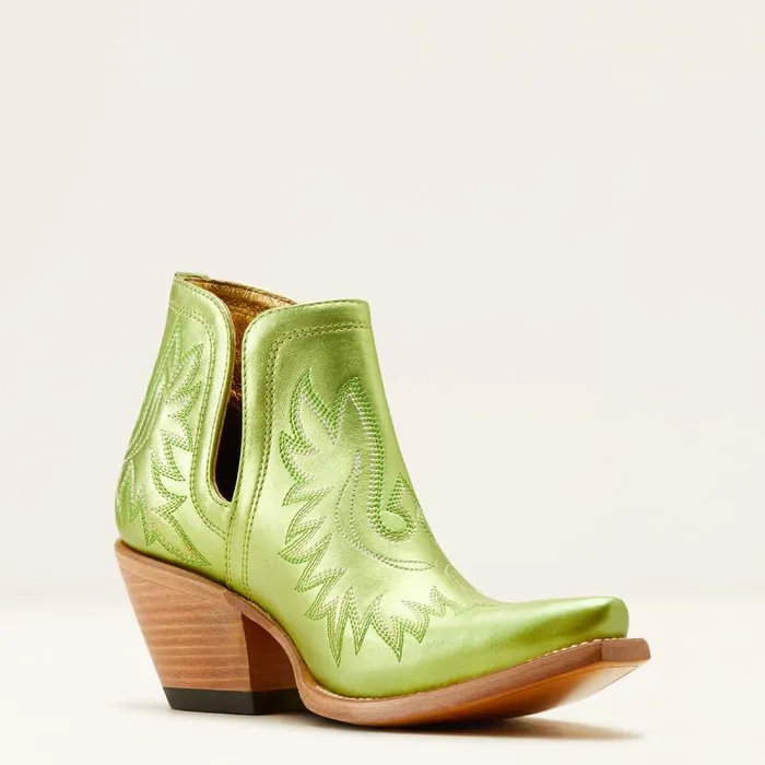 Women Western Boots Ariat Dixon Bootie Electric Green Apple Women Western Boots Ariat Dixon Bootie Electric Green Apple
