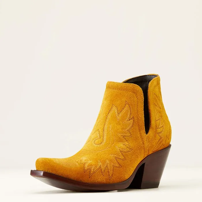 Women Western Boots Ariat Dixon Bootie Gilded Suede