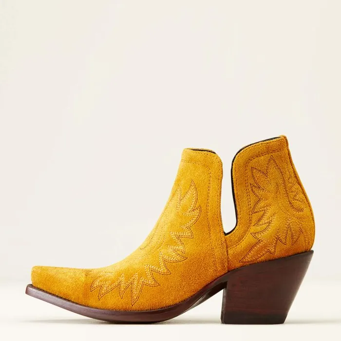 Women Western Boots Ariat Dixon Bootie Gilded Suede Women Western Boots Ariat Dixon Bootie Gilded Suede