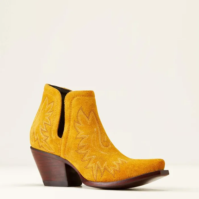 Women Western Boots Ariat Dixon Bootie Gilded Suede Women Western Boots Ariat Dixon Bootie Gilded Suede