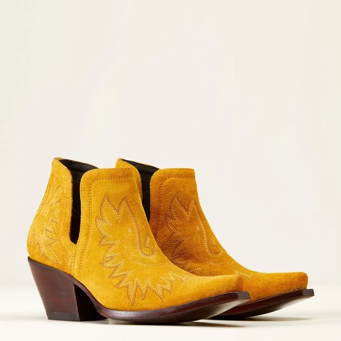 Women Western Boots Ariat Dixon Bootie Gilded Suede Women Western Boots Ariat Dixon Bootie Gilded Suede
