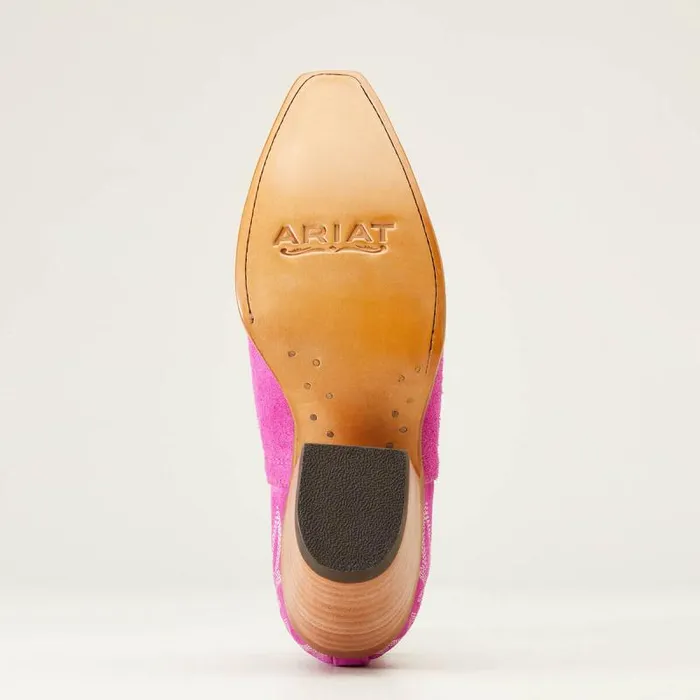 Women Western Boots Ariat Dixon Bootie Haute Pink Suede Women Western Boots Ariat Dixon Bootie Haute Pink Suede