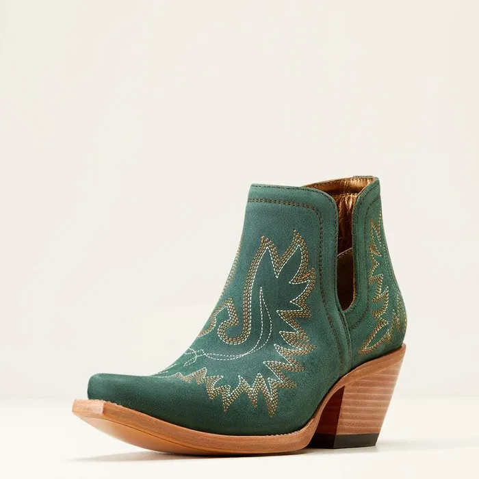 Women Western Boots Ariat Dixon Bootie Poseidon Suede