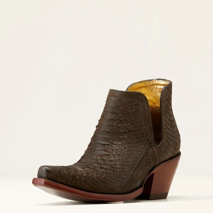 Women Western Boots Ariat Dixon Python Western Boot Chocolate