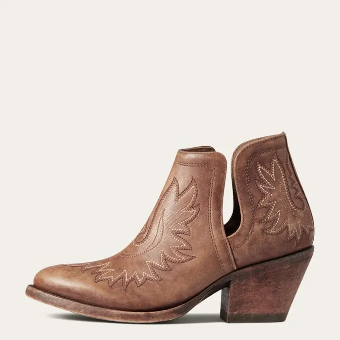 Women Western Boots Ariat Dixon R Toe Western Boot Naturally Distressed Brown