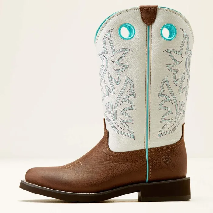 Women Western Boots Ariat Elko Western Boot Dark Cottagewhite Icing Women Western Boots Ariat Elko Western Boot Dark Cottagewhite Icing