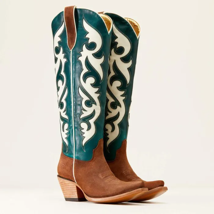 Women Western Boots Ariat Elvira StretchFit Western Boot Terracotta Suedeancient Turquoise Women Western Boots Ariat Elvira StretchFit Western Boot Terracotta Suedeancient Turquoise