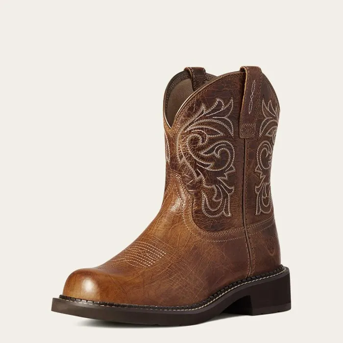 Women Western Boots Ariat Fatbaby Heritage Mazy Western Boot Crackled Cottage