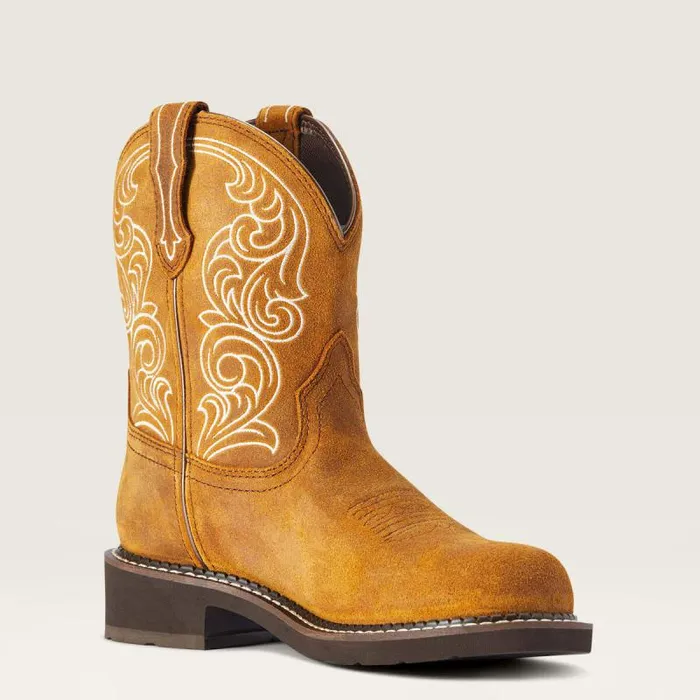 Women Western Boots Ariat Fatbaby Heritage Waterproof Western Boot Ginger Spice