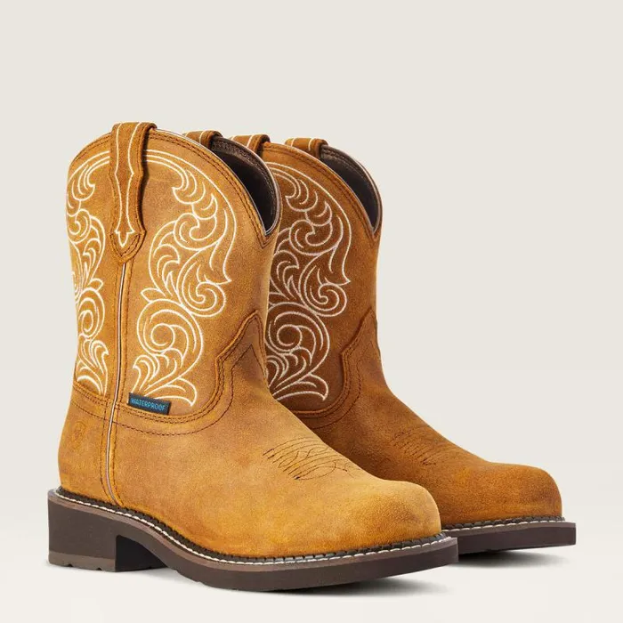 Women Western Boots Ariat Fatbaby Heritage Waterproof Western Boot Ginger Spice