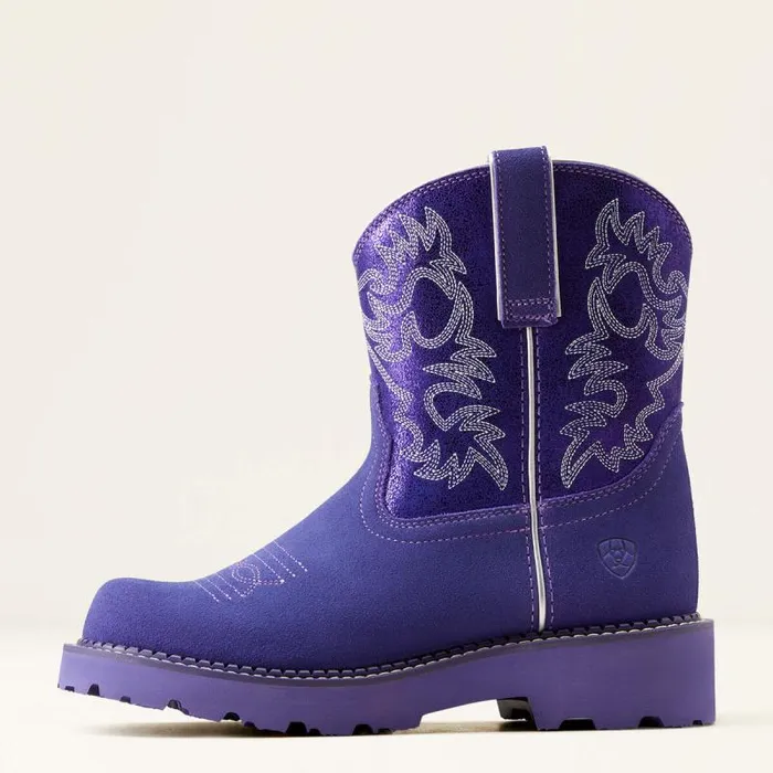 Women Western Boots Ariat Fatbaby Western Boot Violet Suedepurple Metallic Women Western Boots Ariat Fatbaby Western Boot Violet Suedepurple Metallic