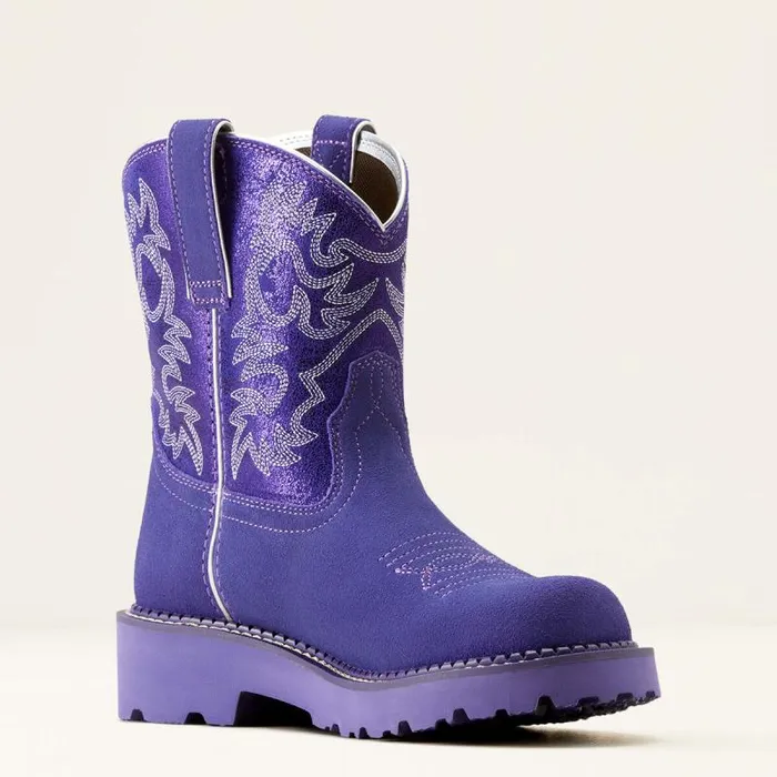 Women Western Boots Ariat Fatbaby Western Boot Violet Suedepurple Metallic Women Western Boots Ariat Fatbaby Western Boot Violet Suedepurple Metallic