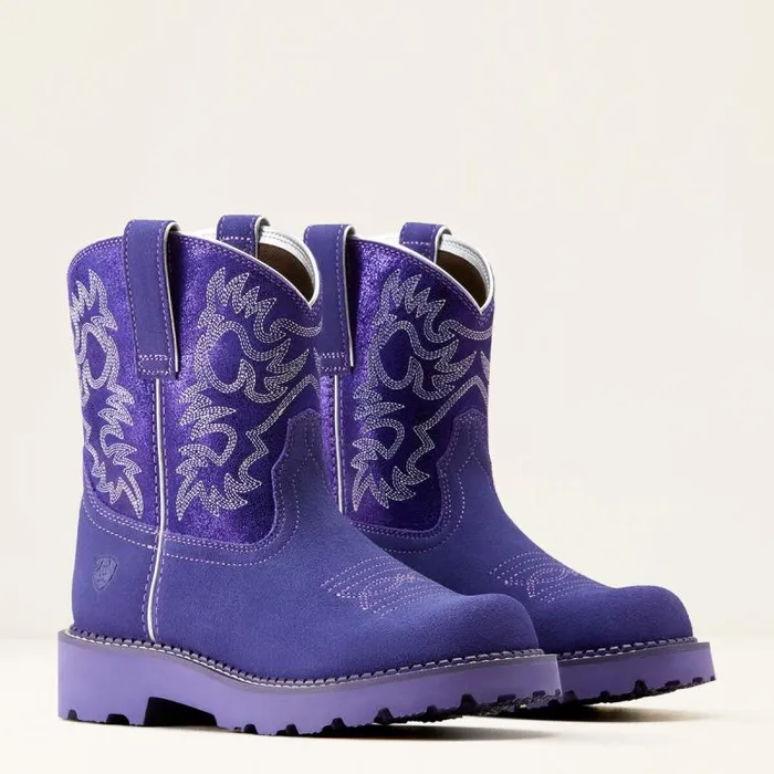 Women Western Boots Ariat Fatbaby Western Boot Violet Suedepurple Metallic Women Western Boots Ariat Fatbaby Western Boot Violet Suedepurple Metallic