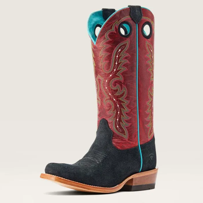 Women Western Boots Ariat Frontier Boon Western Boot Black Roughout