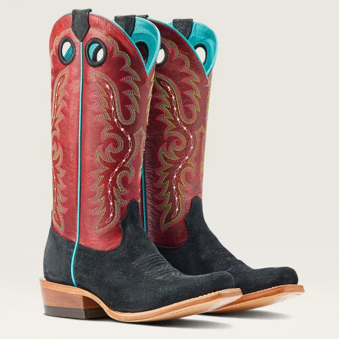 Women Western Boots Ariat Frontier Boon Western Boot Black Roughout