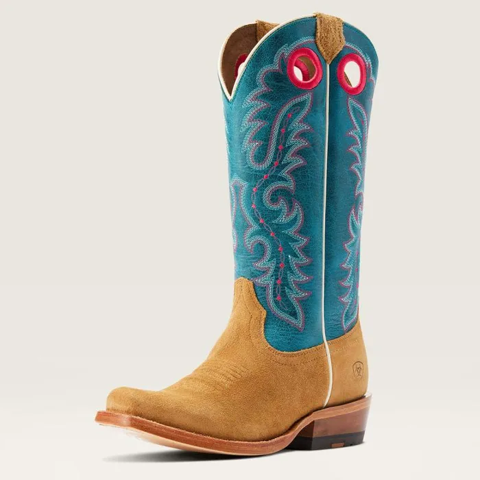 Women Western Boots Ariat Frontier Boon Western Boot Buckskin Roughout