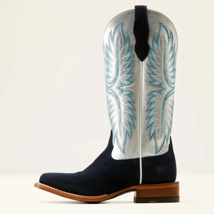Women Western Boots Ariat Frontier Calamity Jane Western Boot Polo Blue Roughoutelectric Silver Women Western Boots Ariat Frontier Calamity Jane Western Boot Polo Blue Roughoutelectric Silver