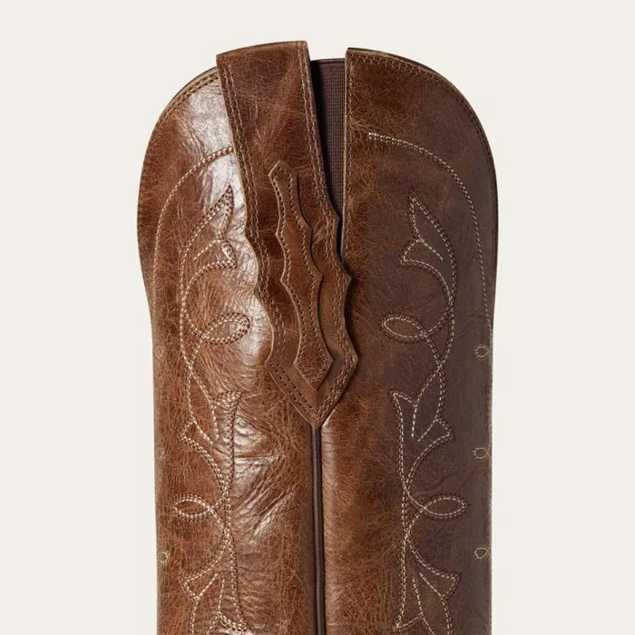 Women Western Boots Ariat Heritage D Toe StretchFit Western Boot Dark Tan