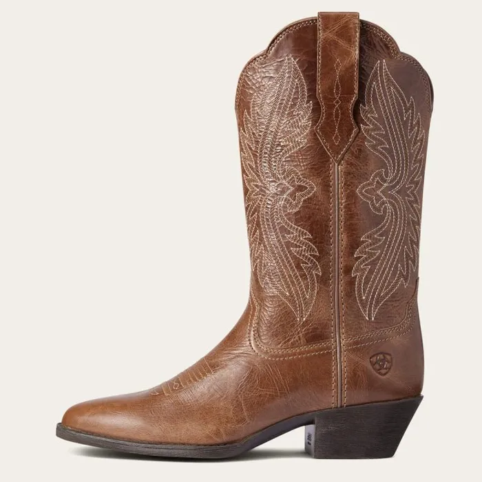 Women Western Boots Ariat Heritage R Toe StretchFit Western Boot Dark Tan Women Western Boots Ariat Heritage R Toe StretchFit Western Boot Dark Tan