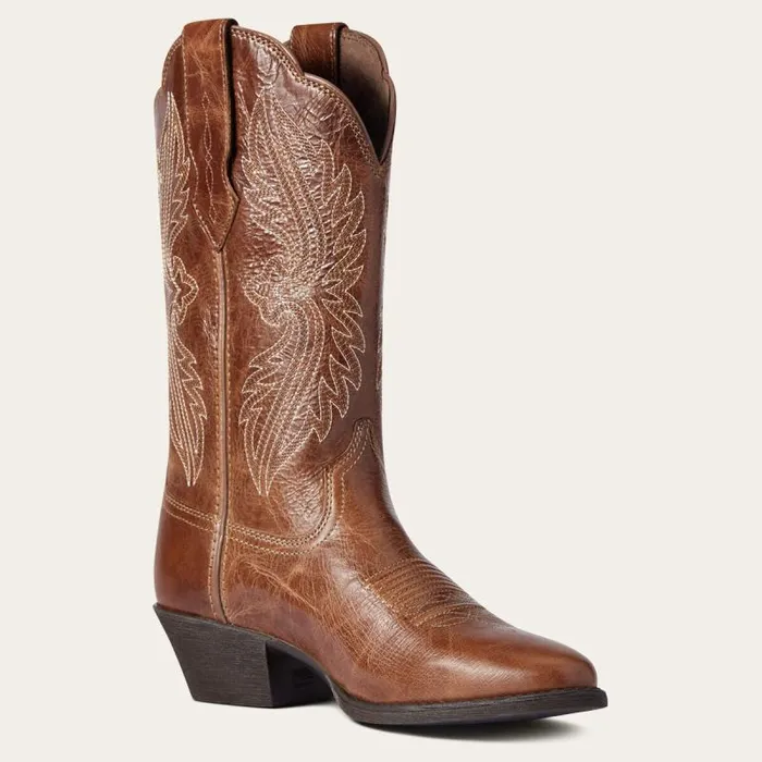 Women Western Boots Ariat Heritage R Toe StretchFit Western Boot Dark Tan Women Western Boots Ariat Heritage R Toe StretchFit Western Boot Dark Tan