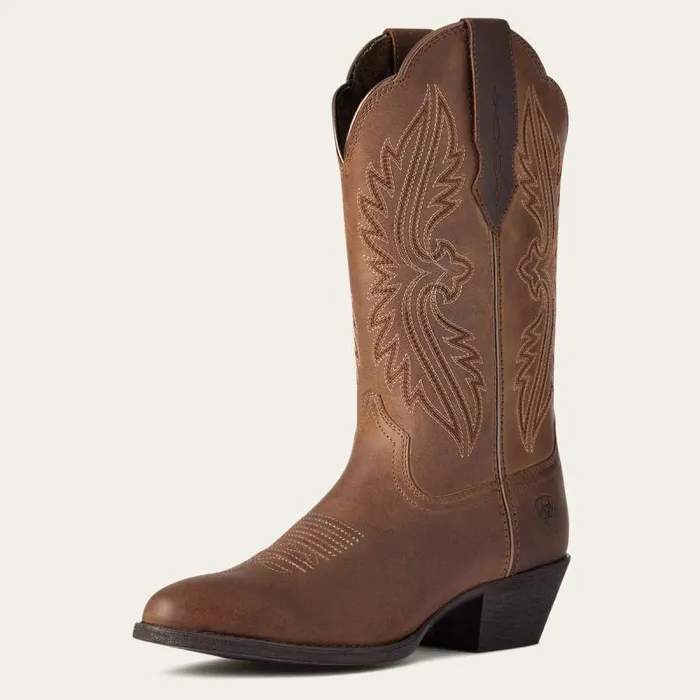Women Western Boots Ariat Heritage R Toe StretchFit Western Boot Distressed Brown Women Western Boots Ariat Heritage R Toe StretchFit Western Boot Distressed Brown