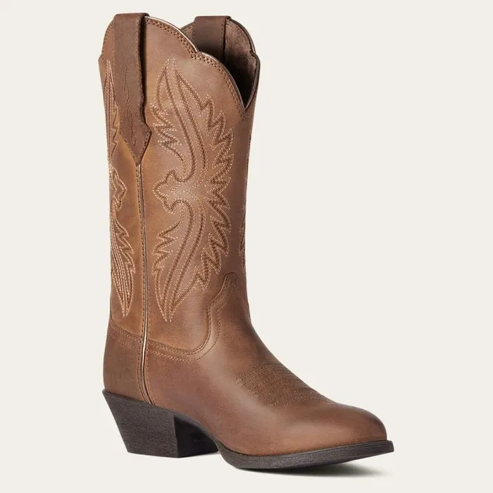 Women Western Boots Ariat Heritage R Toe StretchFit Western Boot Distressed Brown Women Western Boots Ariat Heritage R Toe StretchFit Western Boot Distressed Brown