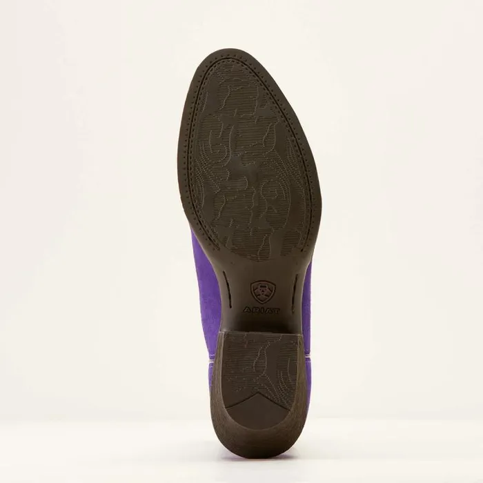 Women Western Boots Ariat Heritage R Toe StretchFit Western Boot Violet Suede Women Western Boots Ariat Heritage R Toe StretchFit Western Boot Violet Suede