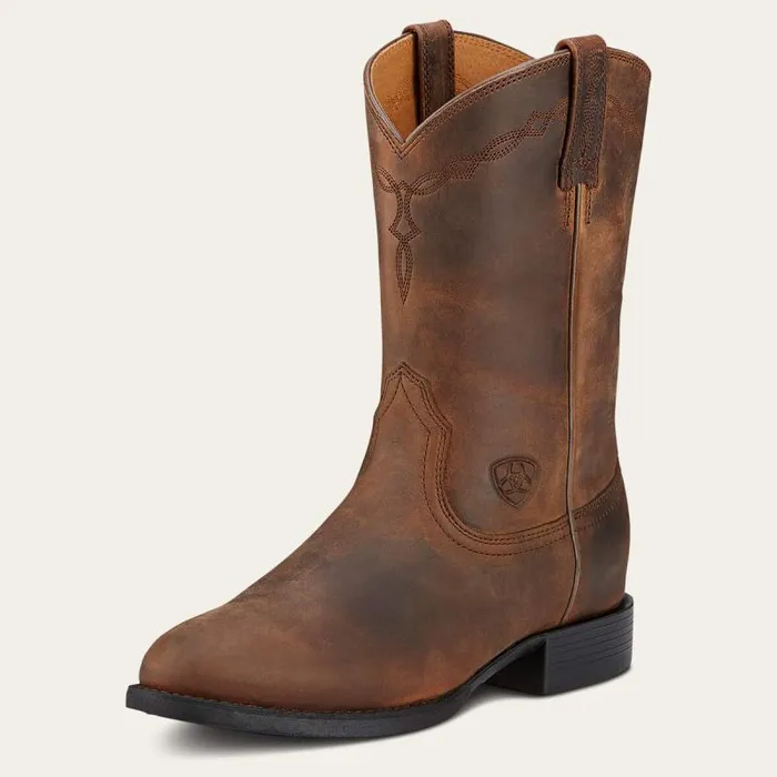 Women Western Boots Ariat Heritage Roper Western Boot Distressed Brown