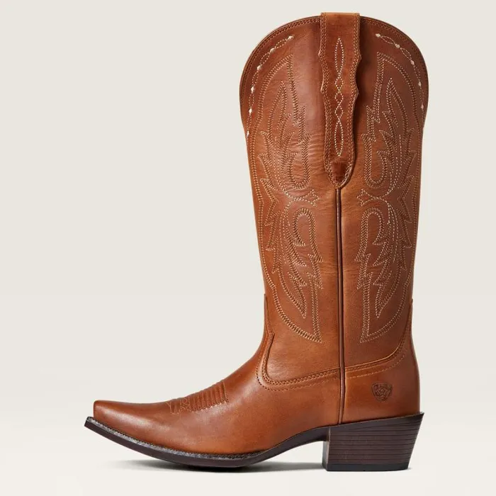 Women Western Boots Ariat Heritage X Toe Elastic Wide Calf Western Boot Treasured Tan Women Western Boots Ariat Heritage X Toe Elastic Wide Calf Western Boot Treasured Tan