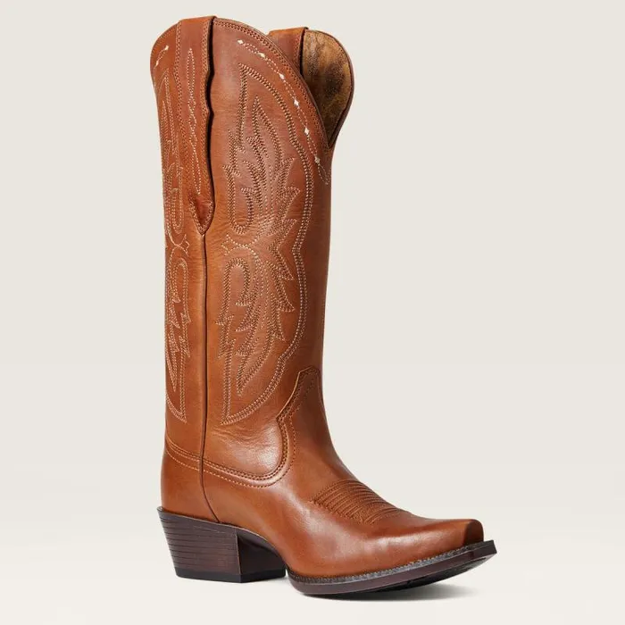 Women Western Boots Ariat Heritage X Toe Elastic Wide Calf Western Boot Treasured Tan Women Western Boots Ariat Heritage X Toe Elastic Wide Calf Western Boot Treasured Tan