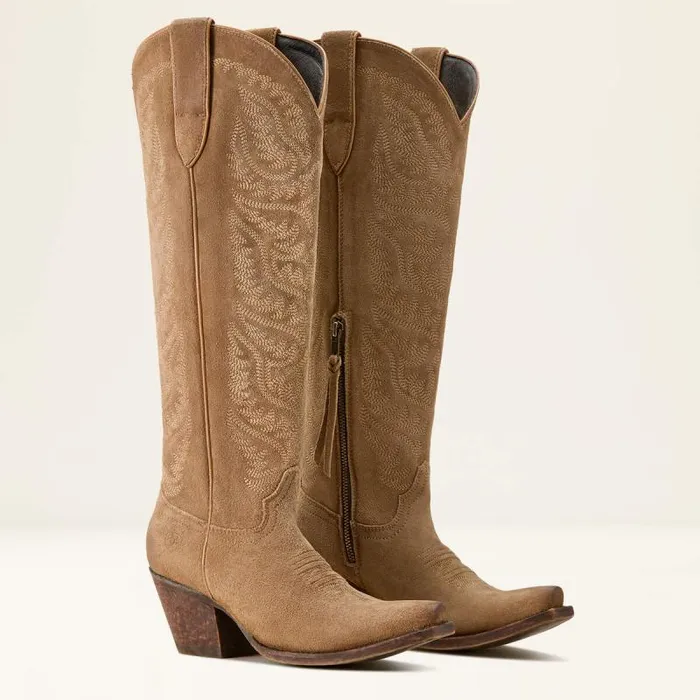 Women Western Boots Ariat Laramie StretchFit Western Boot Distressed Dijon Suede Women Western Boots Ariat Laramie StretchFit Western Boot Distressed Dijon Suede