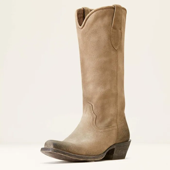 Women Western Boots Ariat Memphis Western Boot Burnt Taupe Suede