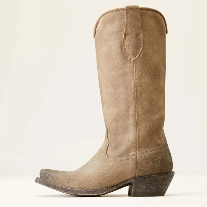 Women Western Boots Ariat Memphis Western Boot Burnt Taupe Suede