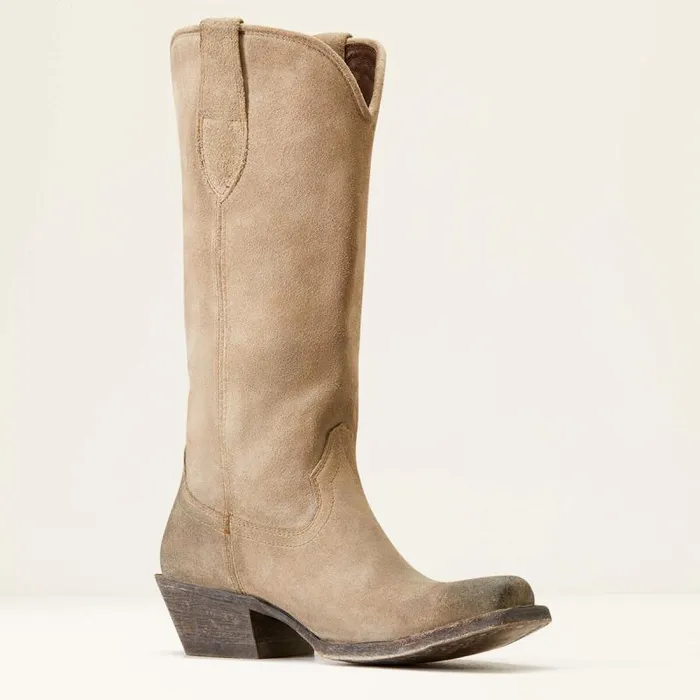 Women Western Boots Ariat Memphis Western Boot Burnt Taupe Suede