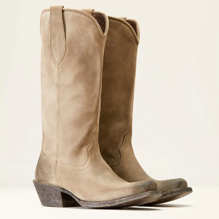 Women Western Boots Ariat Memphis Western Boot Burnt Taupe Suede