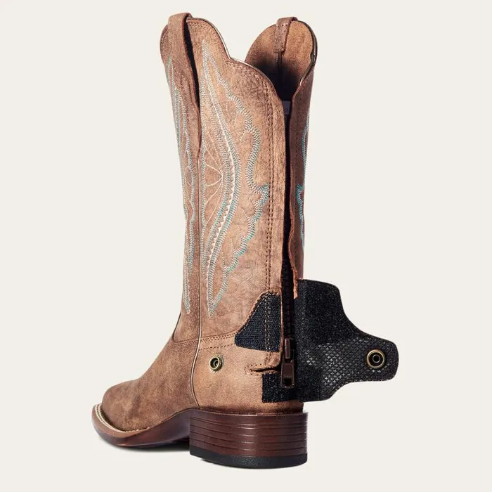 Women Western Boots Ariat Primetime EZ Zip Western Boot Tack Room Brown