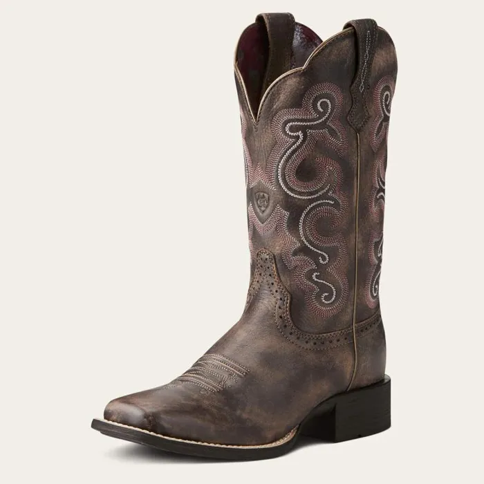 Women Western Boots Ariat Quickdraw Western Boot Tack Room Chocolate