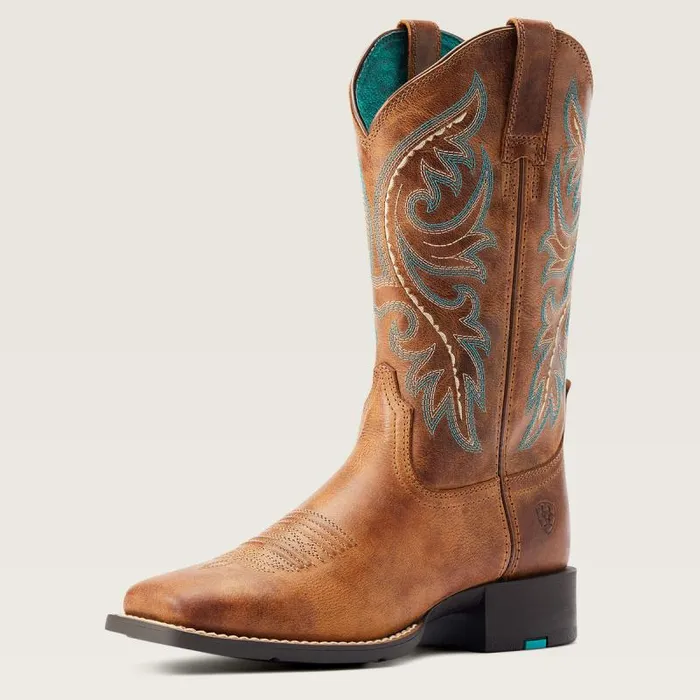 Women Western Boots Ariat Round Up Back Zip Western Boot Desert Sand
