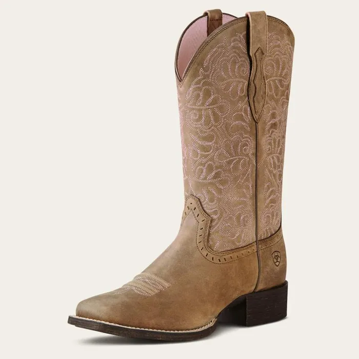 Women Western Boots Ariat Round Up Remuda Western Boot Brown Bomber