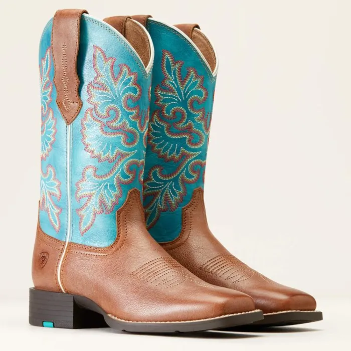 Women Western Boots Ariat Round Up Wide Square Toe StretchFit Western Boot Buff Blonde Women Western Boots Ariat Round Up Wide Square Toe StretchFit Western Boot Buff Blonde
