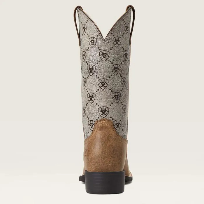 Women Western Boots Ariat Round Up Wide Square Toe Western Boot Brown Bomber Women Western Boots Ariat Round Up Wide Square Toe Western Boot Brown Bomber