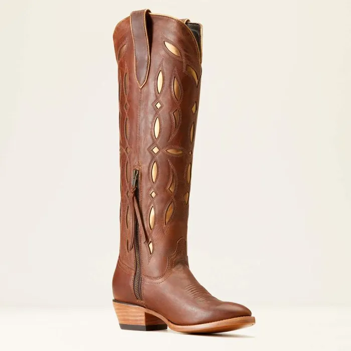Women Western Boots Ariat Saylor StretchFit Western Boot Chic Brown Women Western Boots Ariat Saylor StretchFit Western Boot Chic Brown